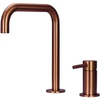 Pure.Sink Luxion 2-gats Koperen keukenkraan met U uitloop PLX2HU-62