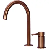 Pure.Sink Luxion 2-gats Koperen keukenkraan met ronde uitloop PLX2HR-62
