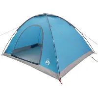 vidaXL Kamperen tent 6-persoons Blauw 185T Polyester met PU-coating
