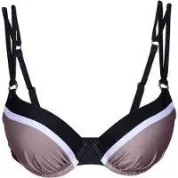 JOOP! Bikinitop ' Eleganz ' taupe / zwart / wit