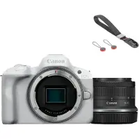 Canon EOS R50 wit + RF-S 18-45mm + Peak Design Cuff