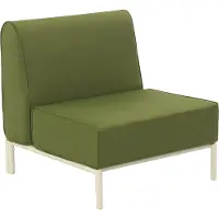 Oviala - Fauteuil voor modulair tuinmeubel in kakigroen stof - Patio