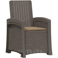 vidaXL Ligstoel Rieten Look Lichtgrijs en Taupe PP