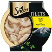 Sheba Filets kipreepjes in saus natvoer kat (kuipjes 60 g) 1 verpakking (16 x 60 g)