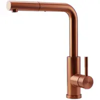 Pure.Sink Elite Steel Spark-S keukenkraan PVD koper met uittrekbare uitloop PS8041-62
