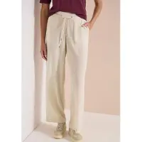 Cecil Dames High Waist straight legs broek in Loose Fit - Beige - M