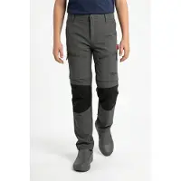 TROLLKIDS - Kid's Nordfjord Zip-Off Pants Slim Fit - Trekkingbroek 146, grijs