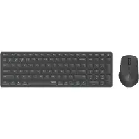 Rapoo Blade 9700M Toetsenbord en Muis-set - Draadloos - Numpad - QWERTY - Ultradun design - Multi-mode - Bluetooth 3.0/4.0, 2,4 GHz - Donker Grijs
