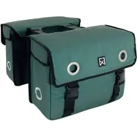 Willex Dubbele Fietstas - Canvas - Reflectie - 40 liter - Universele Bevestiging - Groen