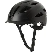 Agu Cit-E - Fietshelm - Unisex - 59-61cm - LED-achterlicht - Direct-Dial - Met klep - 13 Ventilatieopeningen - Zwart