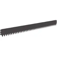 vidaXL Gazonrand met omgebogen bovenzijde 20 st 103x10cm Staal Zwart