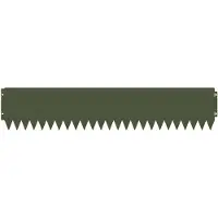 vidaXL Gazonrand 10 st 103 x 20 cm Staal Olijfgroen