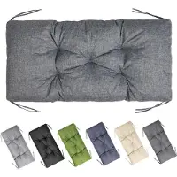 Garronda Bankkussen 100x50 cm – 10 cm dik – Waterafstotend & UV-bestendig – met Banden – Grijs GD-AM-Bono