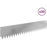 vidaXL Gazonrand 30 st 103 x 20 cm Staal zilver