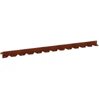 vidaXL Gazonrand 10 st 102 x 4 x 4 cm Staal Roestig
