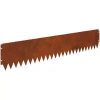 vidaXL Gazonrand met omgebogen bovenkant 10 st 103x20cm Staal