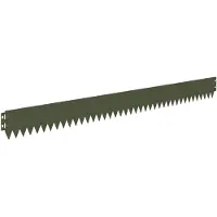 vidaXL Gazonrand 30 st 103 x 10 cm Staal Olijfgroen