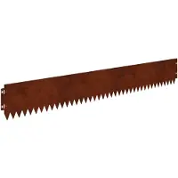vidaXL Gazonrand 30 st 103 x 15 cm Staal Roestkleurig