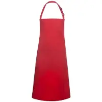 Karlowsky Fashion - Bib Apron Basic With Pocket And Buckle - Red (ca. Pantone 186C) - 75 x 90 cm