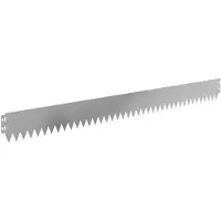vidaXL Gazonrand 10 st 103 x 10 cm Staal zilver