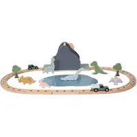 Jabadabado Dino World Autopiste - Speelgoed Hout Multi - W7252