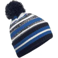 Beechfield Multi-Sport Fan Beanie - French Navy/Sapphire Blue/White - One Size