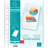 Exacompta Showtassen A4 Generfd Transparant 50 micron PP (Polypropeen) Boven 5150E 50 Stuks