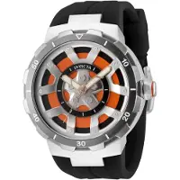 Invicta Racing 49444 herenhorloge - Quartz uurwerk - Roestvrij staal met oranje wijzerplaat - 46 mm
