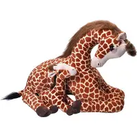 Wild republic Knuffelgiraffe Junior 58 X 38 Cm Pluche Oranje/beige 2-delig
