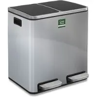 Casa Pura Felix Pedaalemmer PP (Polypropeen), RVS (Roestvrij staal) 2 x 30 l