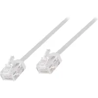 Logilink CQ3101U RJ45 Netwerkkabel, patchkabel CAT 6A U/UTP 15.00 m Wit Extreem dun, Zeer flexibel, Vlambestendig, Halo