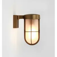 Astro Cabin Frosted Wandlamp Antique Brass