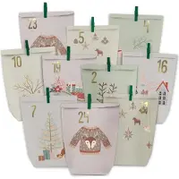 Sonstiges Adventskalender om zelf te vullen, 24 papieren zakjes, kerstkalender voor kinderen en volwassenen