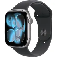 Apple Watch S11, 46 mm, Sportband, zwart