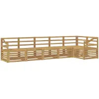 vidaXL Buiten bank set 6 st Wit Massief Acacia Hout