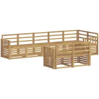 vidaXL - Buiten - bank - set - 8 - pcs - Wit - 306 - x - 128,5 - x - 73 - cm