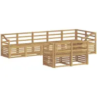 vidaXL Buiten bank set 8 pcs Wit 304 x 126,5 x 73 cm