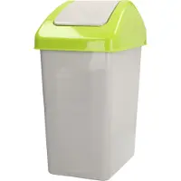BranQ - Afvalbak 25L met zwenkbaar deksel - Groen- Afval Recycling ECO