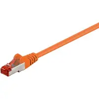 Goobay 110x 93471 CAT 6 Patchkabel, S/FTP (PiMF), orange, 2 m - Kupferleiter (CU), halogenfreier Kabelmantel (LSZH)