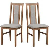 LeafDesign ESSZIMMERSTUHL - Set van 2 stoelen, model Bos, kleur lichtnotenhout, soro 23
