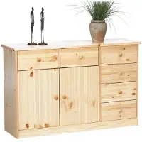 Ebuy24 Nelly dressoir 6 laden 2 deuren naturel.