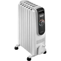 De'Longhi TRD 50615 Dragon 5, elektrische olie radiator, olie, 2 meter, voor binnen gebruik, geschikt voor plaatsing op de vloer, zwart, wit