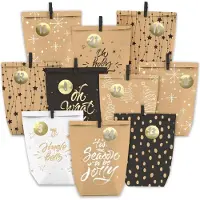Sonstiges Adventskalender om zelf te vullen, 24 kerstkalenders, papieren zakjes, kraftpapier, bruin