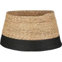 House of Seasons Kerstboomrok - Zeegras - Zwart/Bruin - 50x28-50 cm