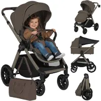 Lionelo Layla Kinderwagen 2 in 1 - XXL SET - Veelzijdig en jaarrond - Grote wielen - Bediening met een hand - Voor alle soorten terrein - Accessoireset