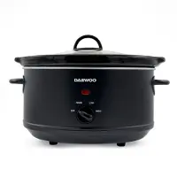 Daewoo DSLCOOK35 Slowcooker - 3,5 Liter - 180 Watt - Warmhoudfunctie - Uitneembare Keramische Binnenpan - Mat Zwart