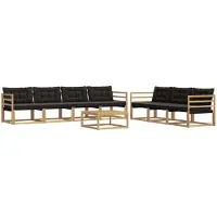 Syfax Buiten bankenset 8 pcs Wit en zwart