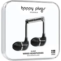 Happy Plugs Hoofdtelefoon In-ear Marble Zwart