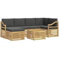 Syfax Buiten bankenset 7 pcs Wit en antracietkleurig Polyester