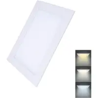 Solight LED-minipanel, kleurtemperatuur (CCT), inbouwmontage, 18 W, 1530 lm, 3000 K, 4000 K, 6000 K, vierkant, WD143